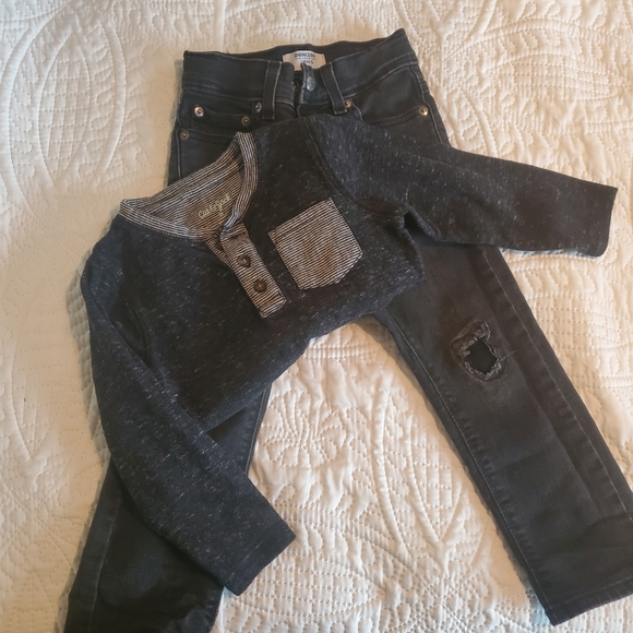 Levis Denizen tapered little boys size 4 regular black wash jeans - Picture 4 of 4